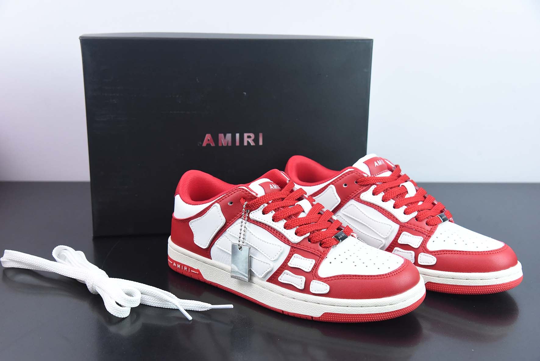 SNEAKER AMIRI SKELETON LOW-SKEL "RED"