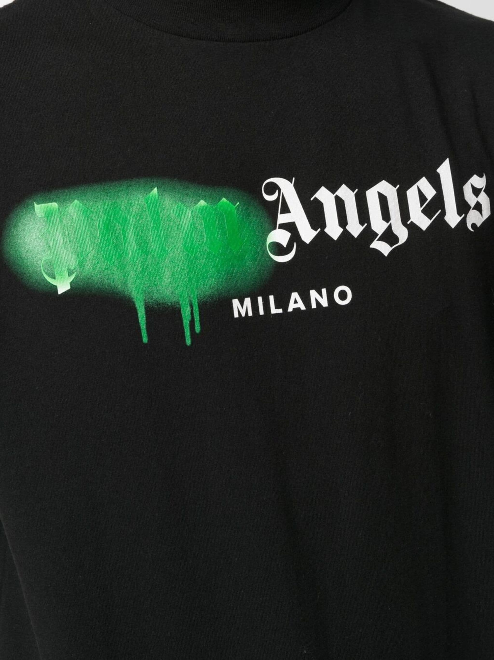 Palm Angels Spray print t-shirt (Preta/Verde)