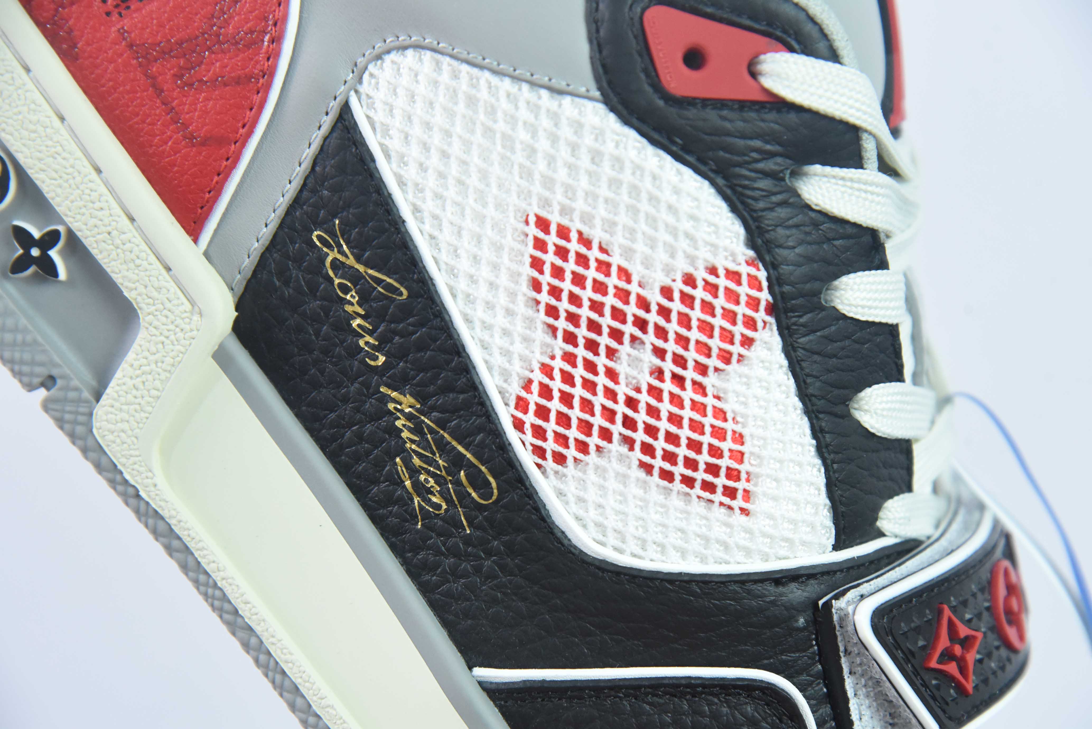 LV TRAINER "BLACK/RED MONOGRAM"