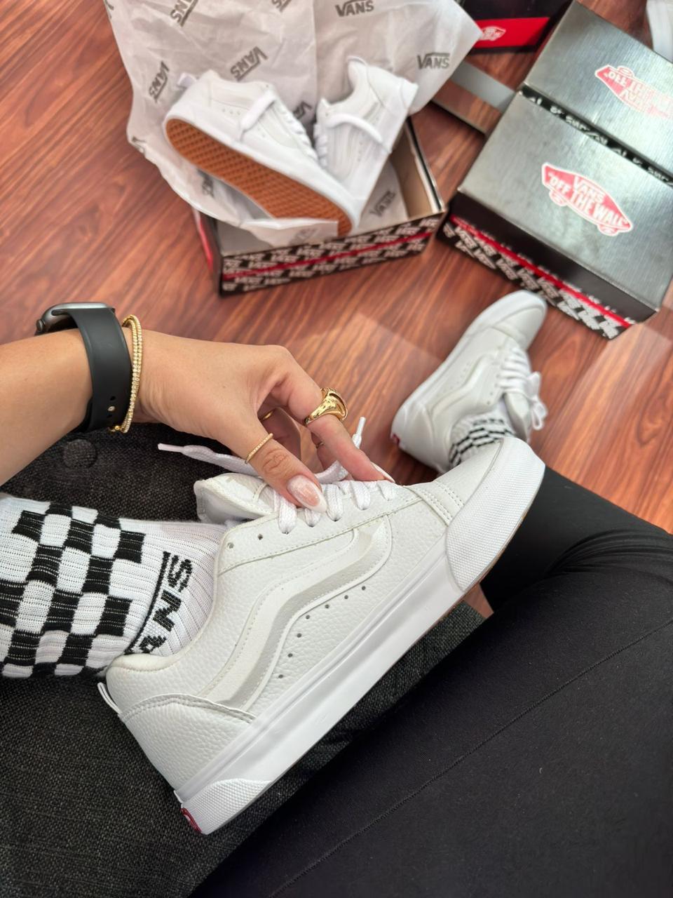 Vans Knu Skool "All White" 🇧🇷