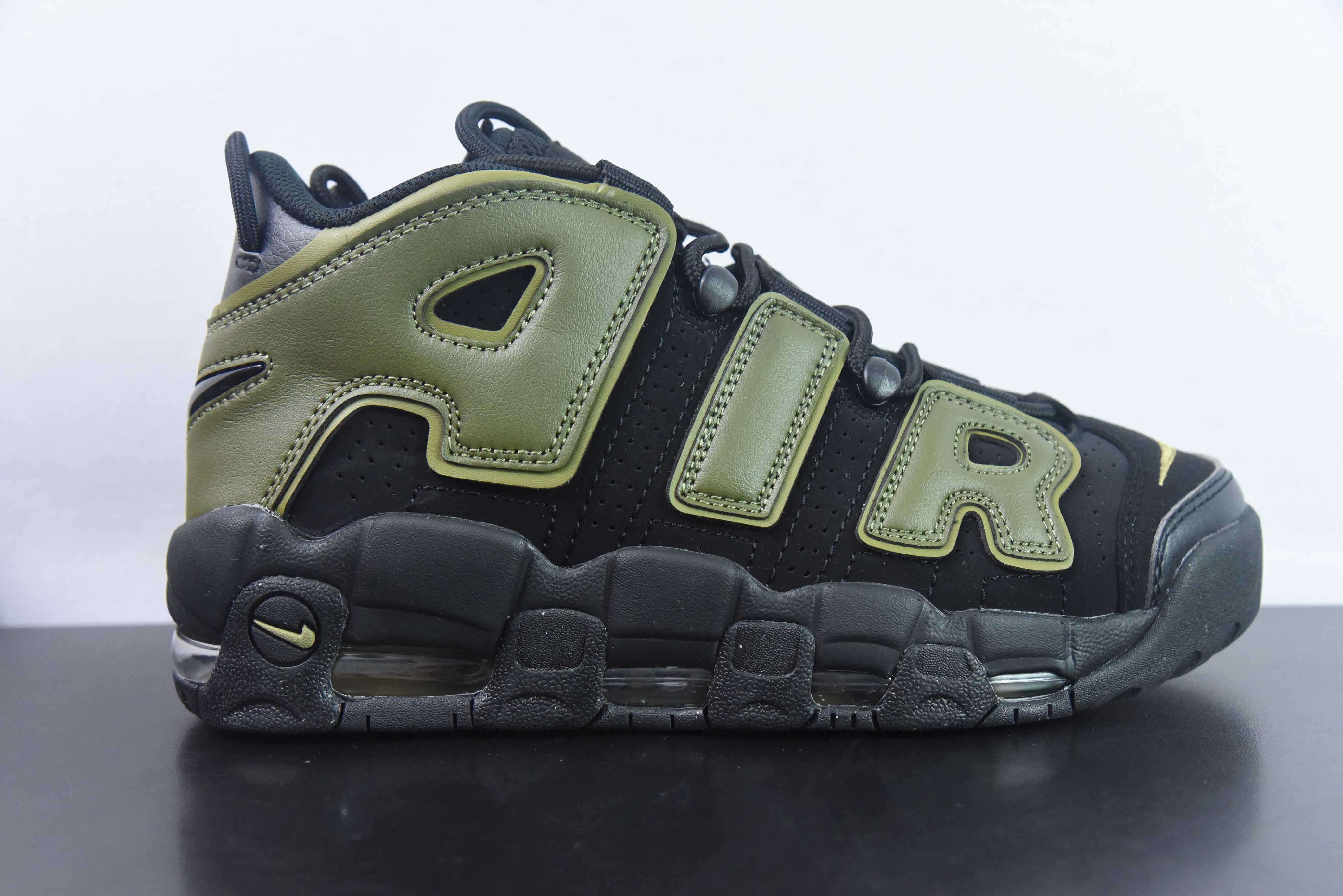 NIKE AIR MORE UPTEMPO 96 (BLACK/MILITARY GREEN)