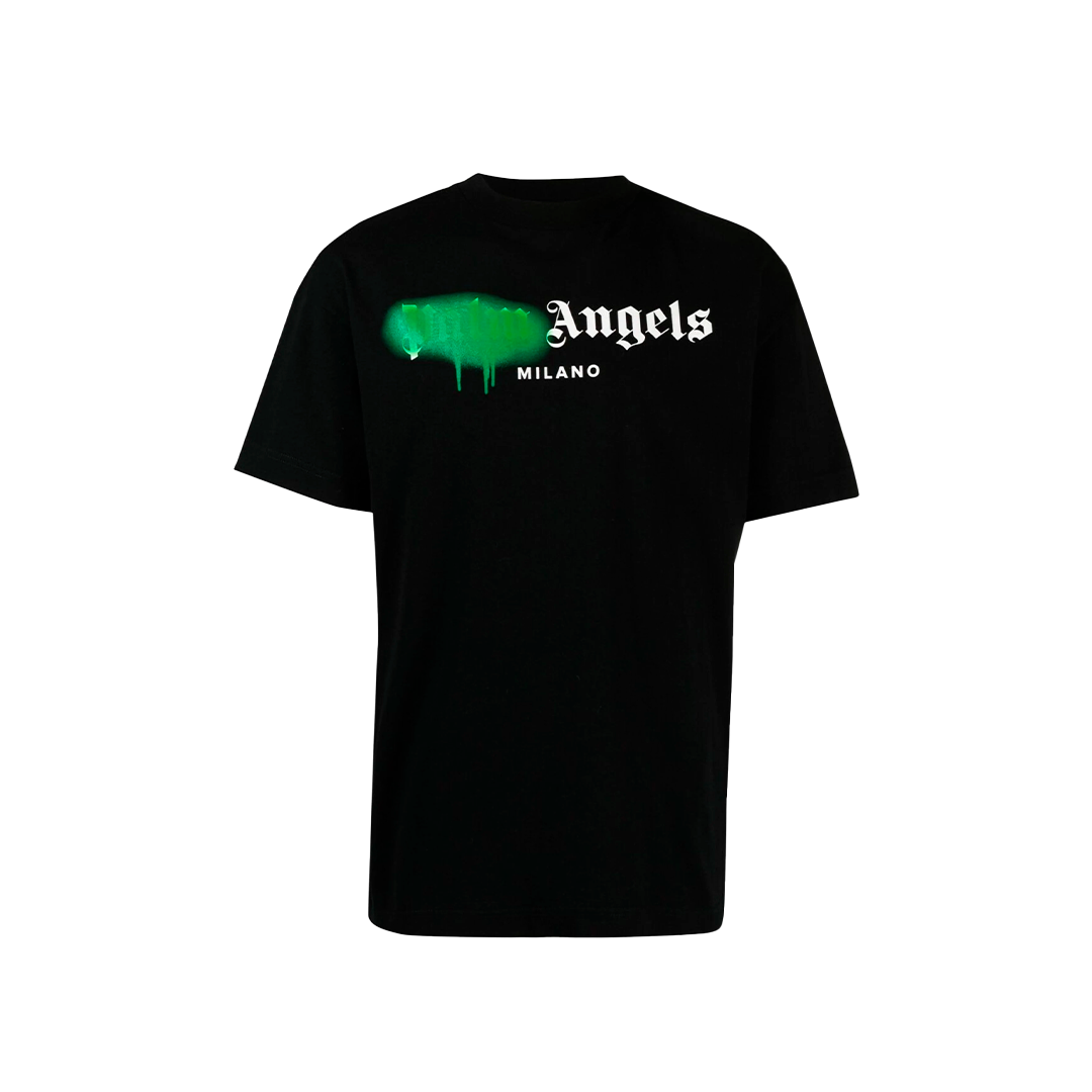 Palm Angels Spray print t-shirt (Preta/Verde)