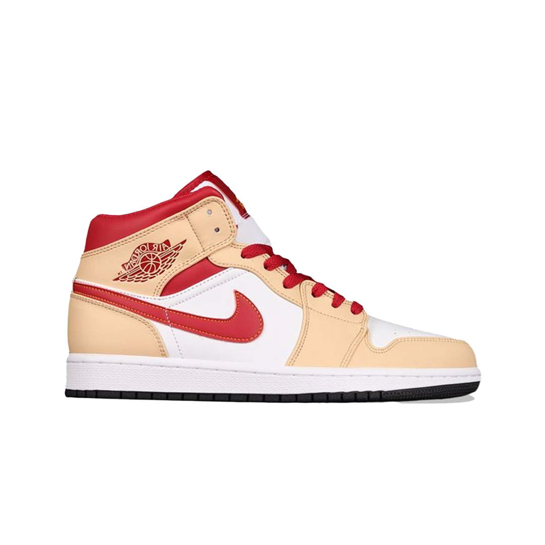 AIR JORDAN 1 MID "BEIGE/RED"