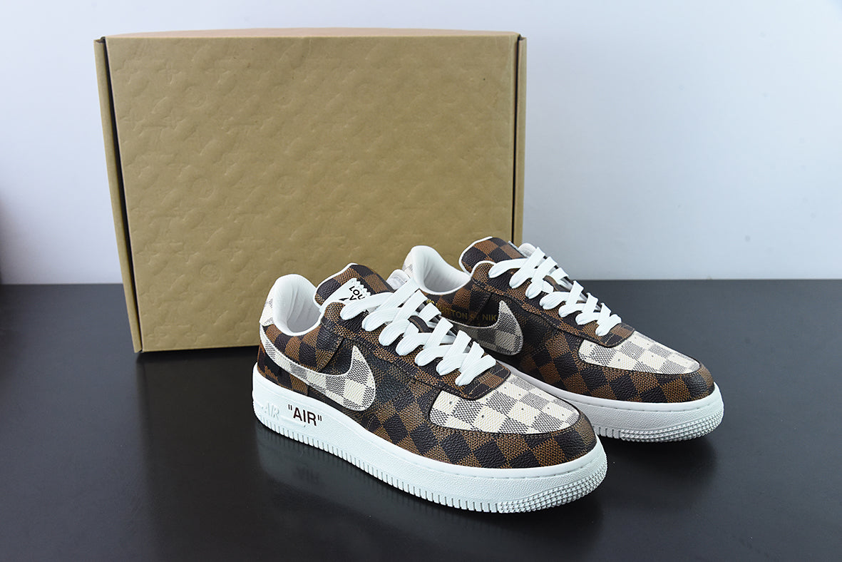 AIR FORCE 1 x LOUIS VUITTON "Monogram Brown Damier Azur" 🇺🇸