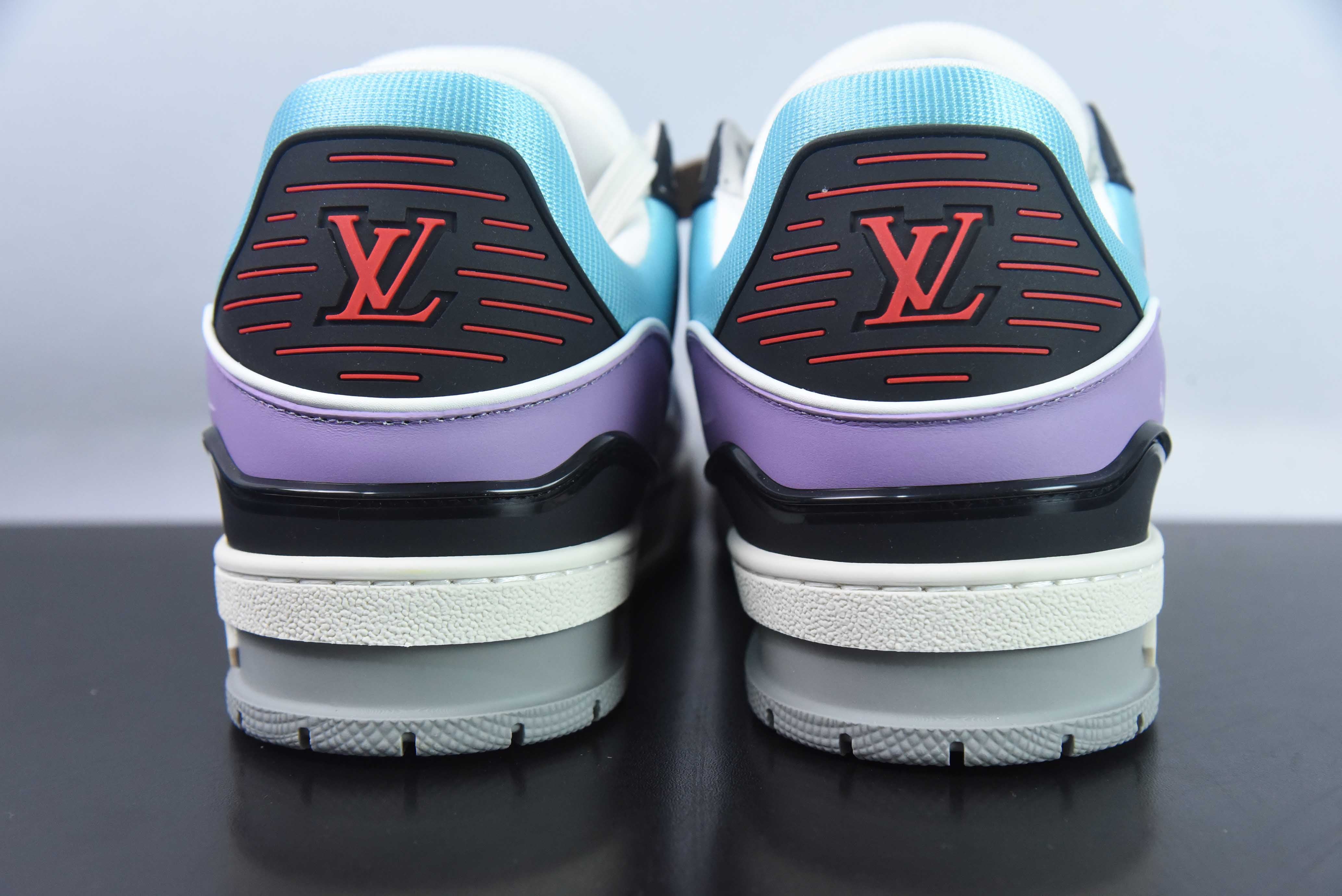 LV TRAINER "BABY BLUE/PURPLE MONOGRAM"