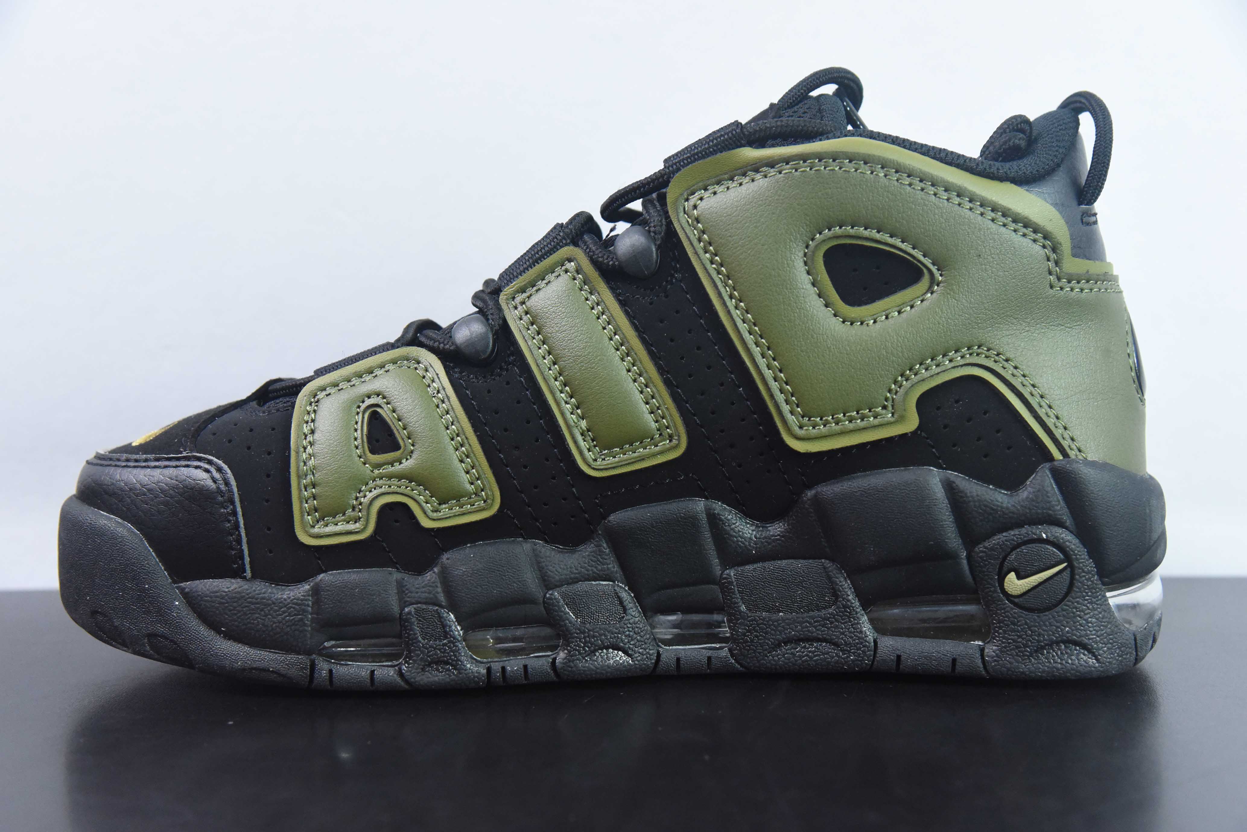 NIKE AIR MORE UPTEMPO 96 (BLACK/MILITARY GREEN)