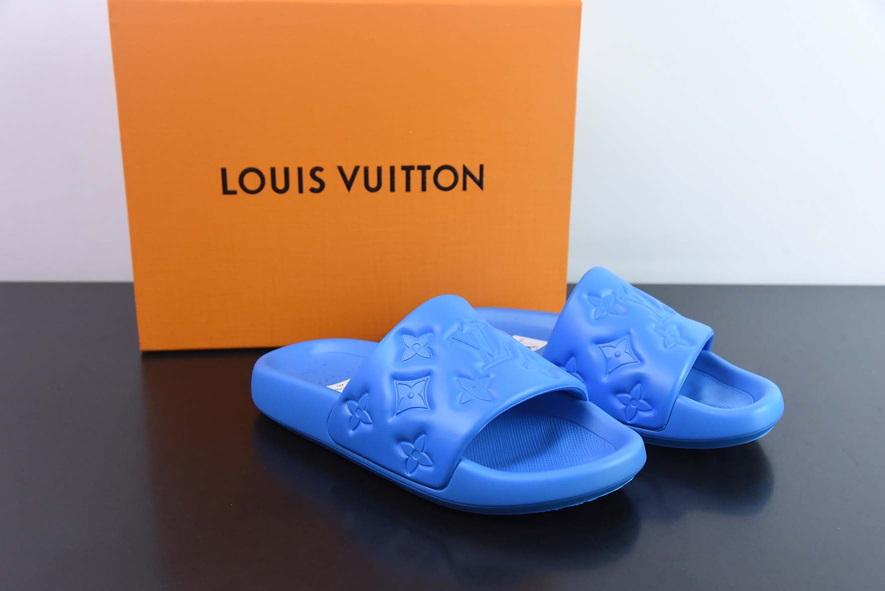 SLIDE LV WATERFRONT "MONOGRAM" BLUE 🇺🇸