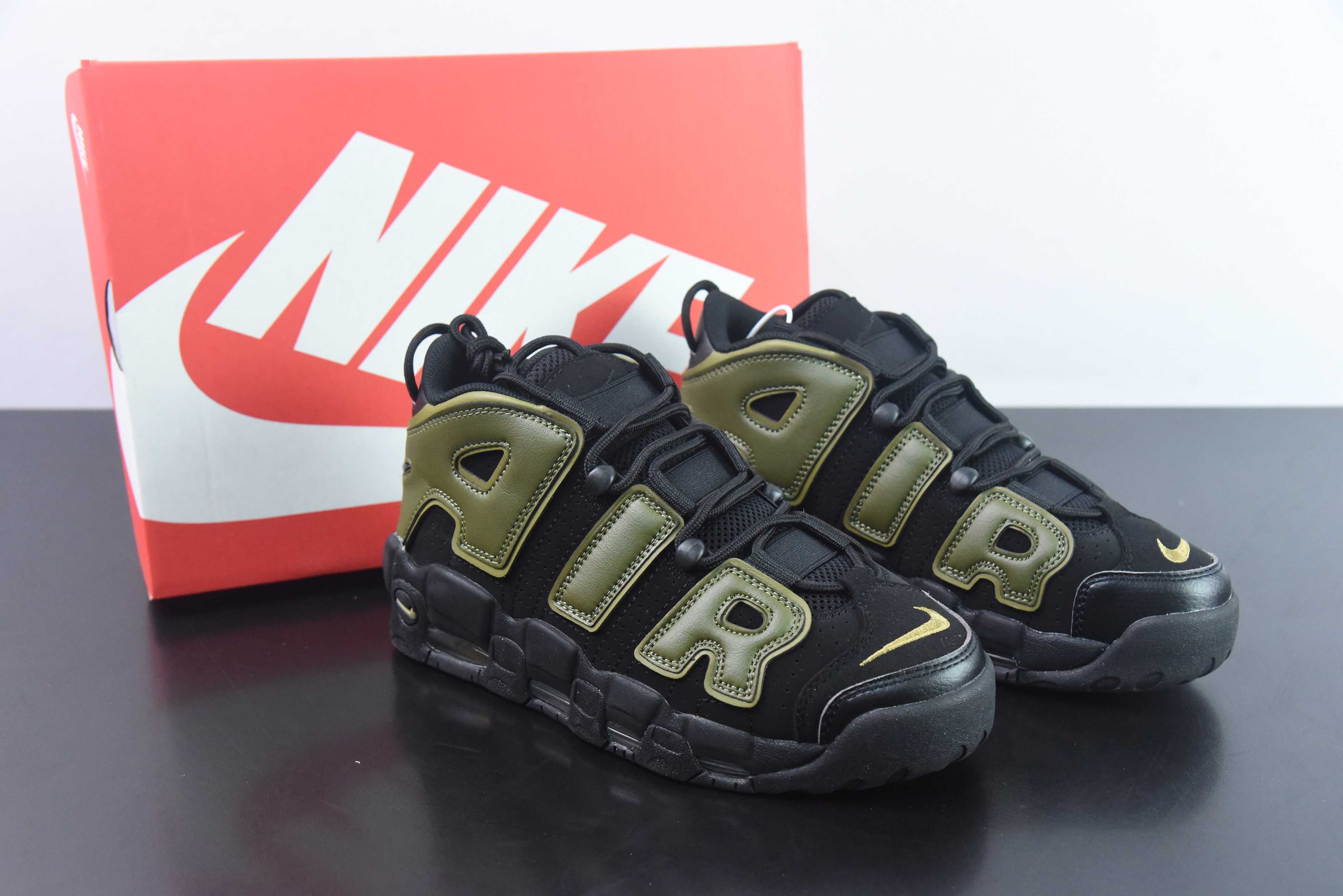 NIKE AIR MORE UPTEMPO 96 (BLACK/MILITARY GREEN)