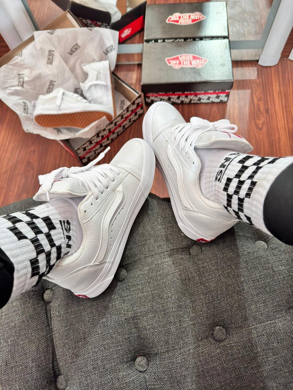 Vans Knu Skool "All White" 🇧🇷