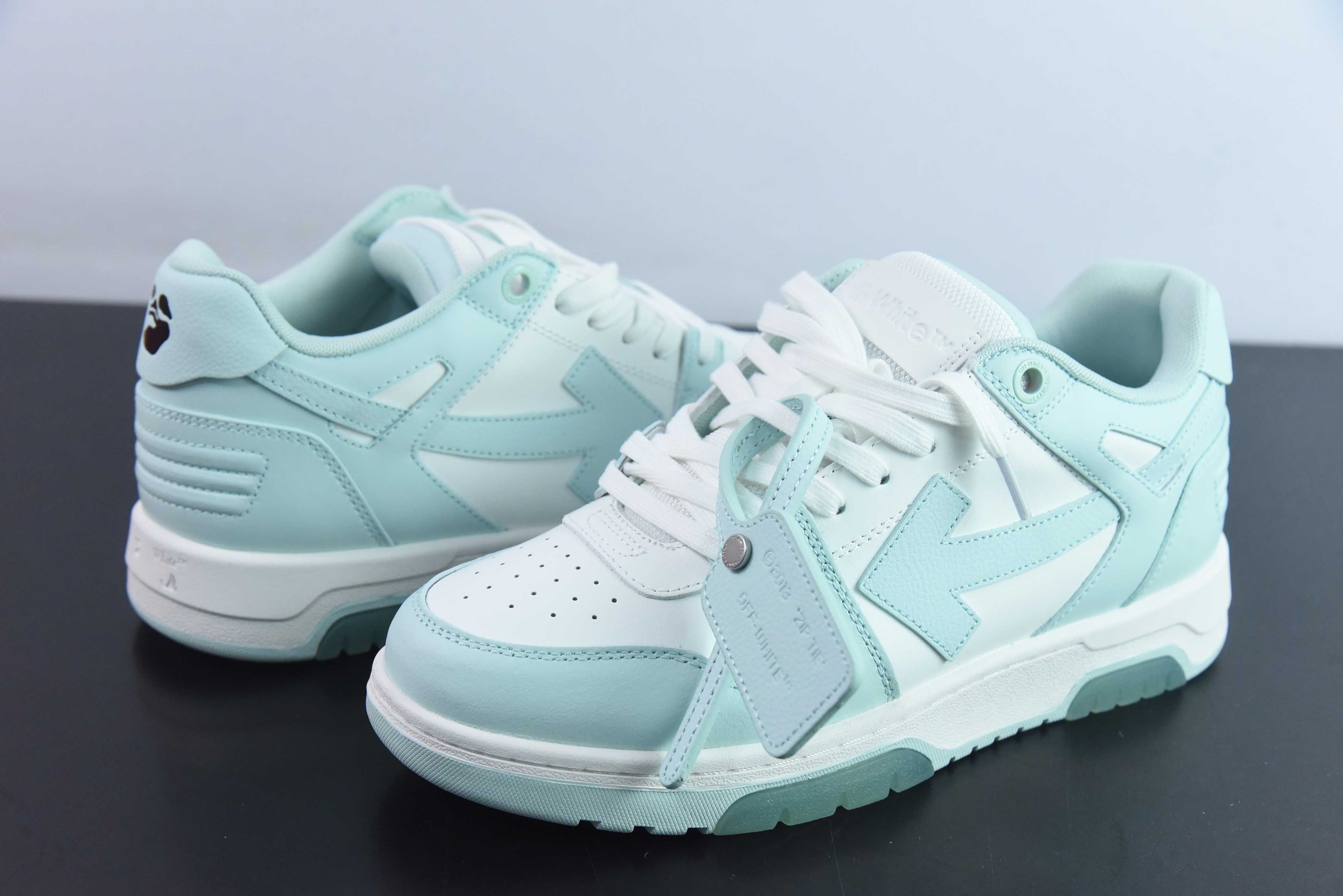 TÊNIS OFF-WHITE "OUT OF OFFICE" WHITE/BLUE TIFFANY"