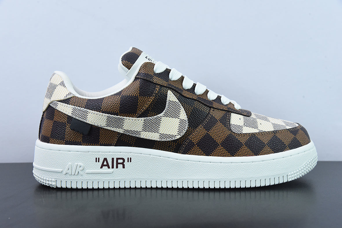 AIR FORCE 1 x LOUIS VUITTON "Monogram Brown Damier Azur" 🇺🇸