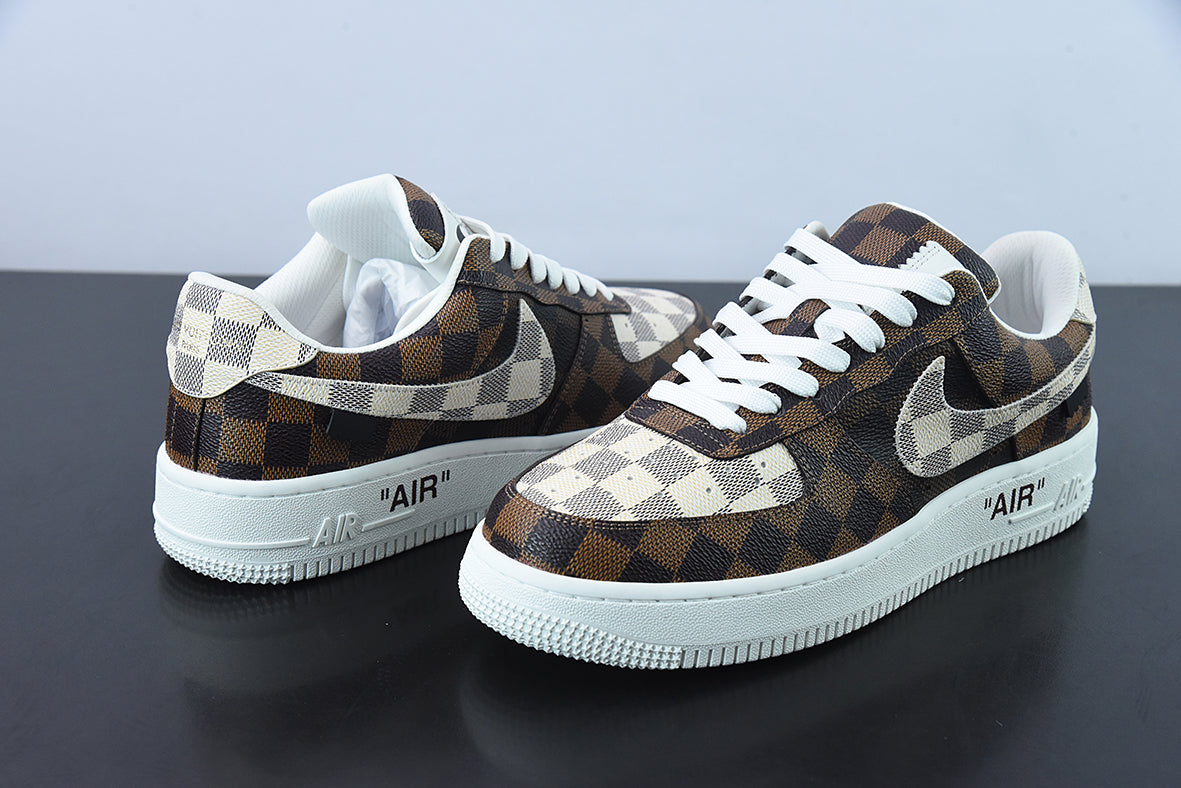 AIR FORCE 1 x LOUIS VUITTON "Monogram Brown Damier Azur" 🇺🇸