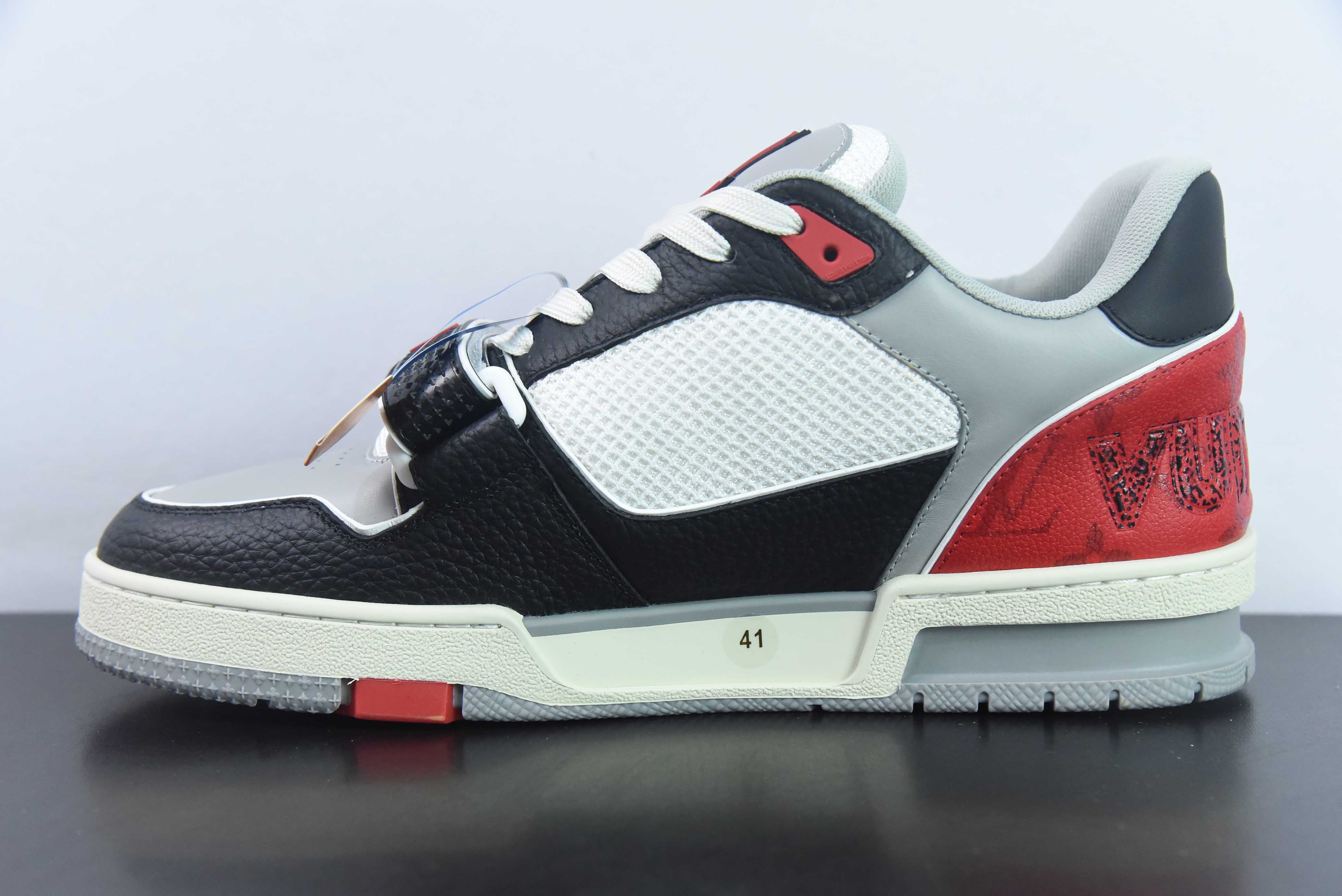 LV TRAINER "BLACK/RED MONOGRAM"