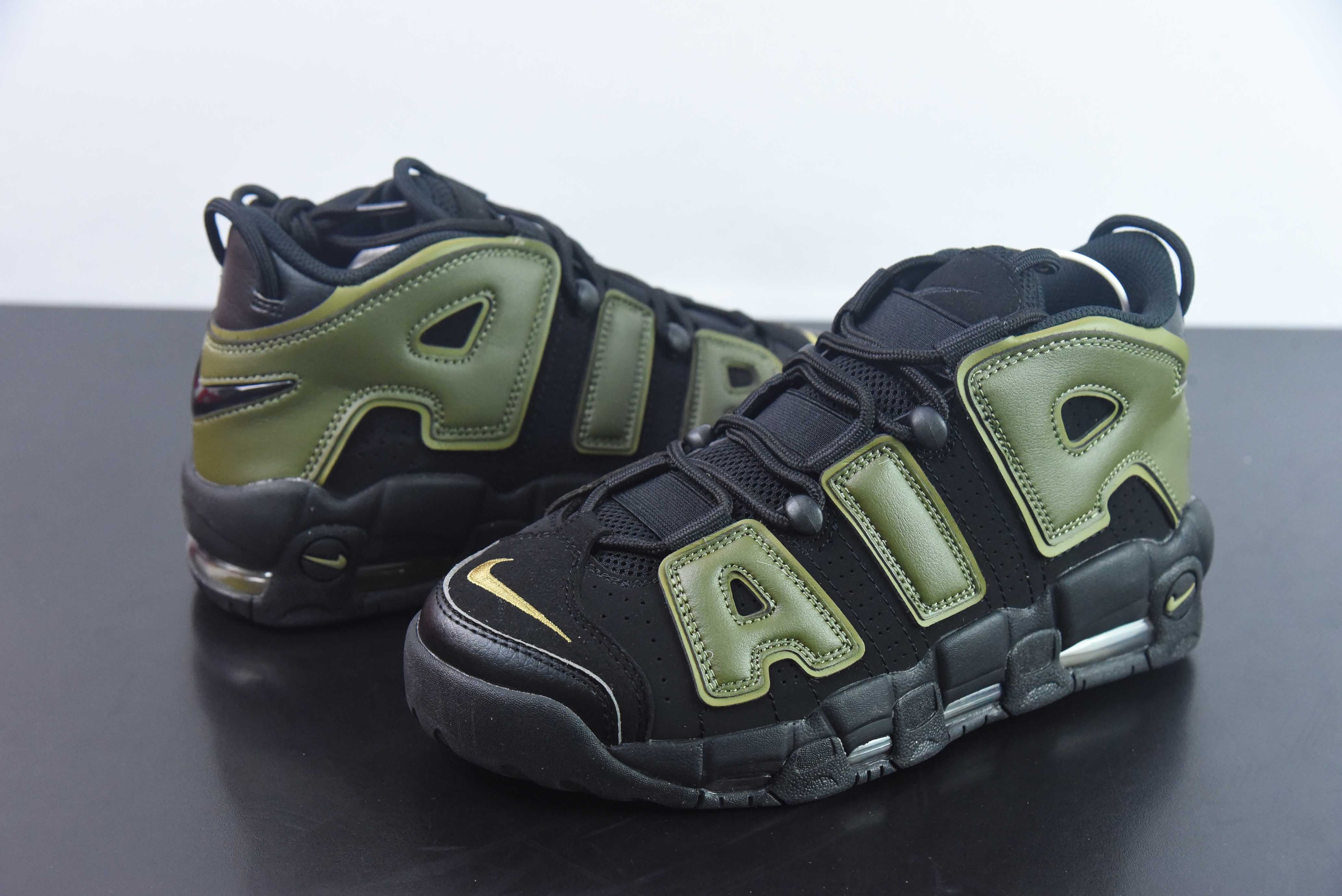 NIKE AIR MORE UPTEMPO 96 (BLACK/MILITARY GREEN)